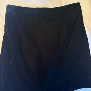 J. Crew Black Velvet Skirt